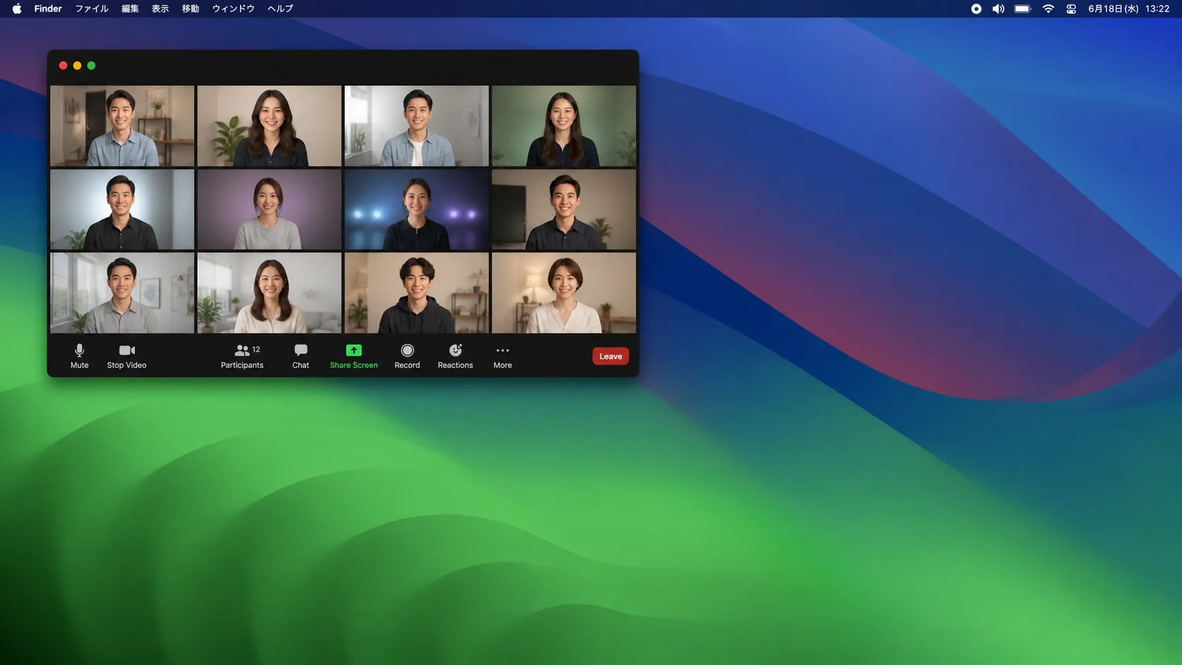 A Mac desktop running Nico beside a Zoom meeting, showing live transcription and translation without any bot joining the call